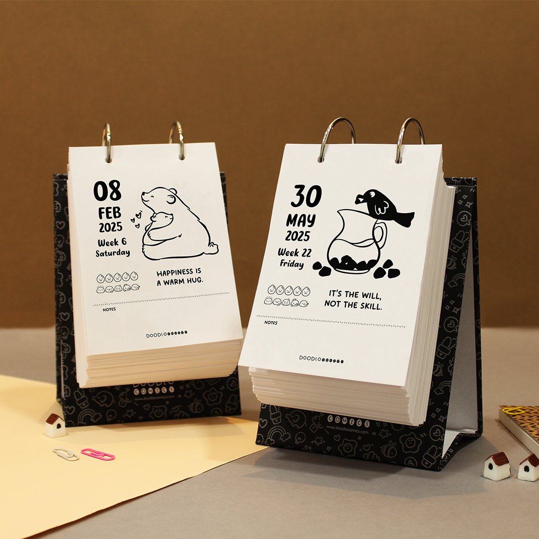 2025 Doodle Desk Calendar mockup image
