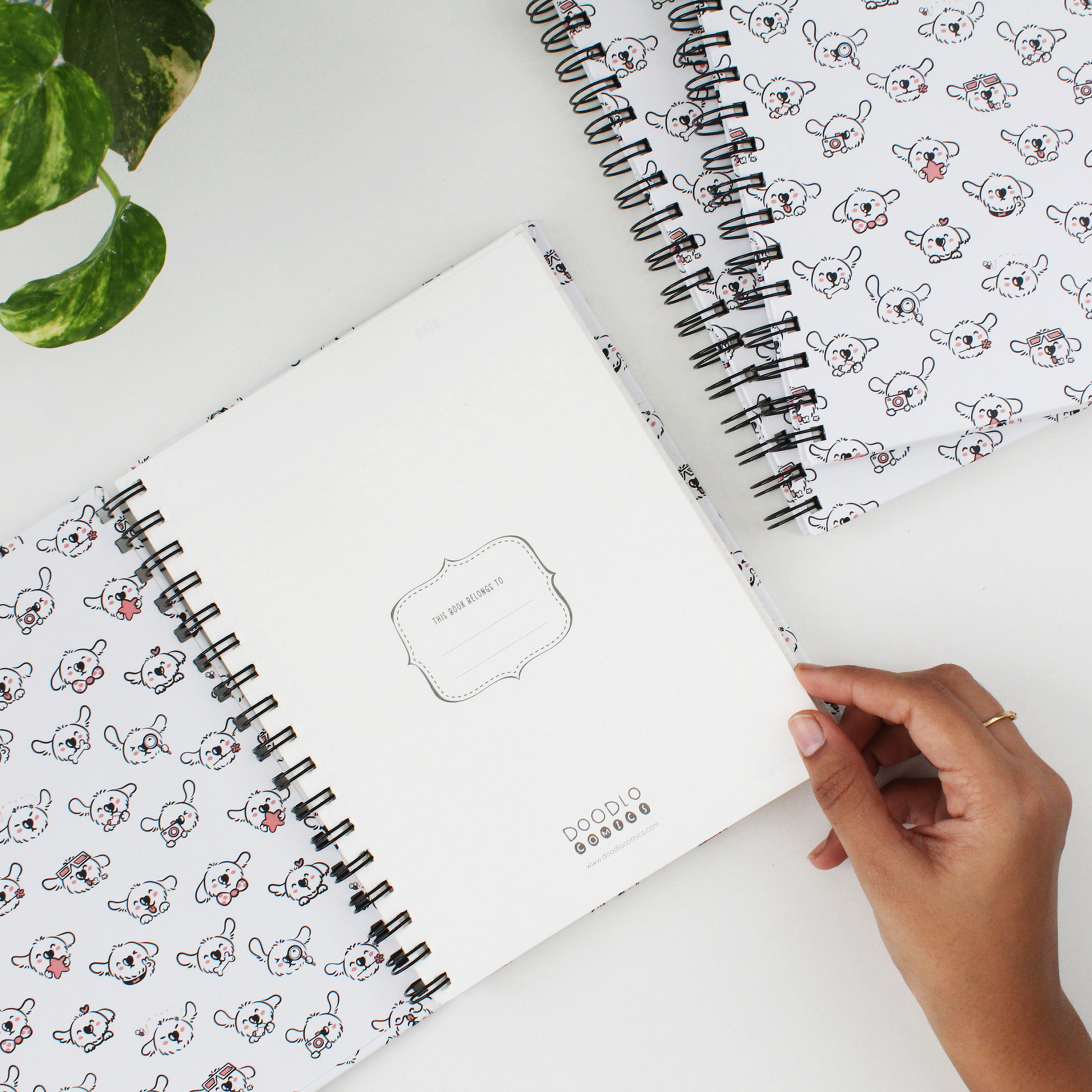 Vibrant illustrated notebook page with doodles