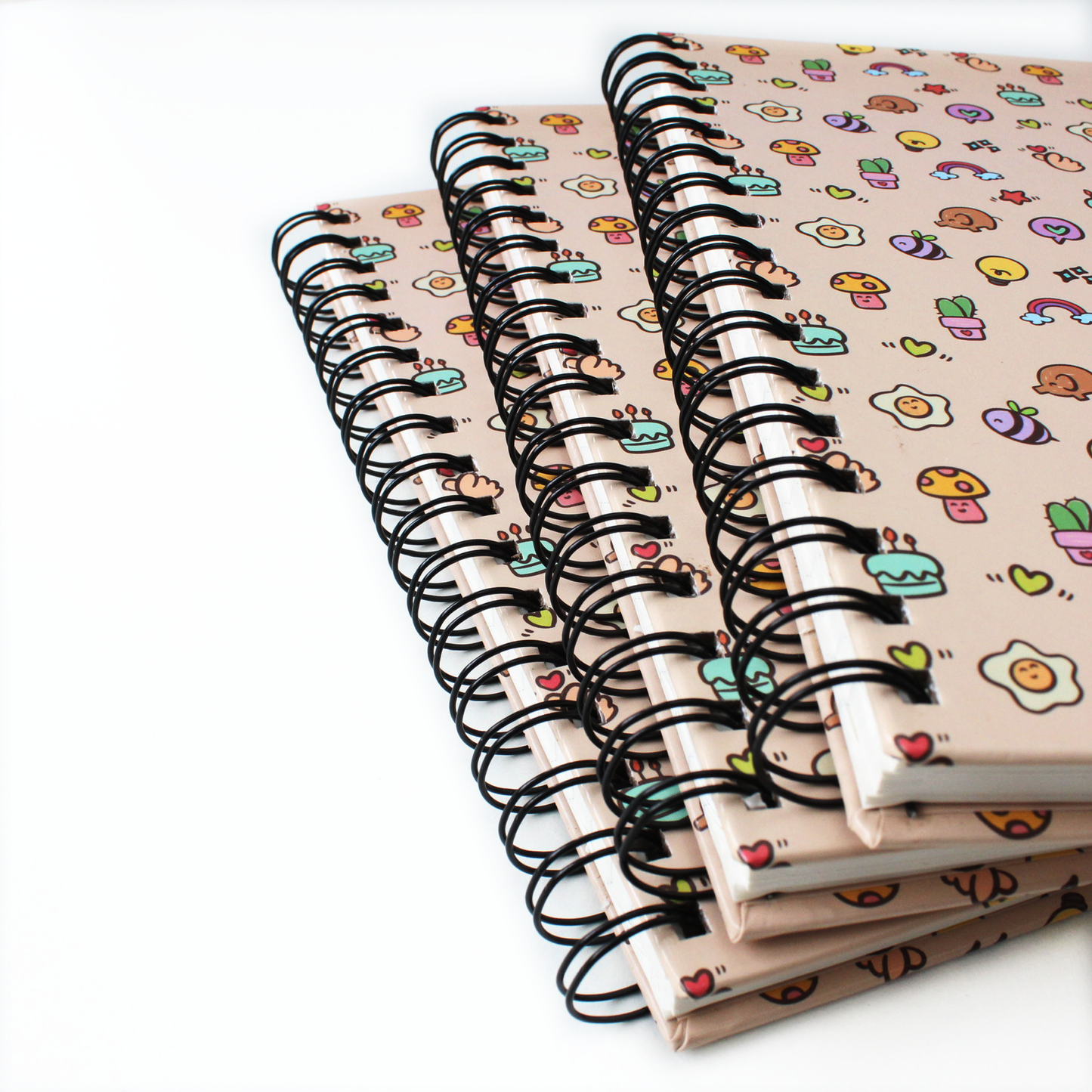 Pack of 3 spiral notebook with emoji covers