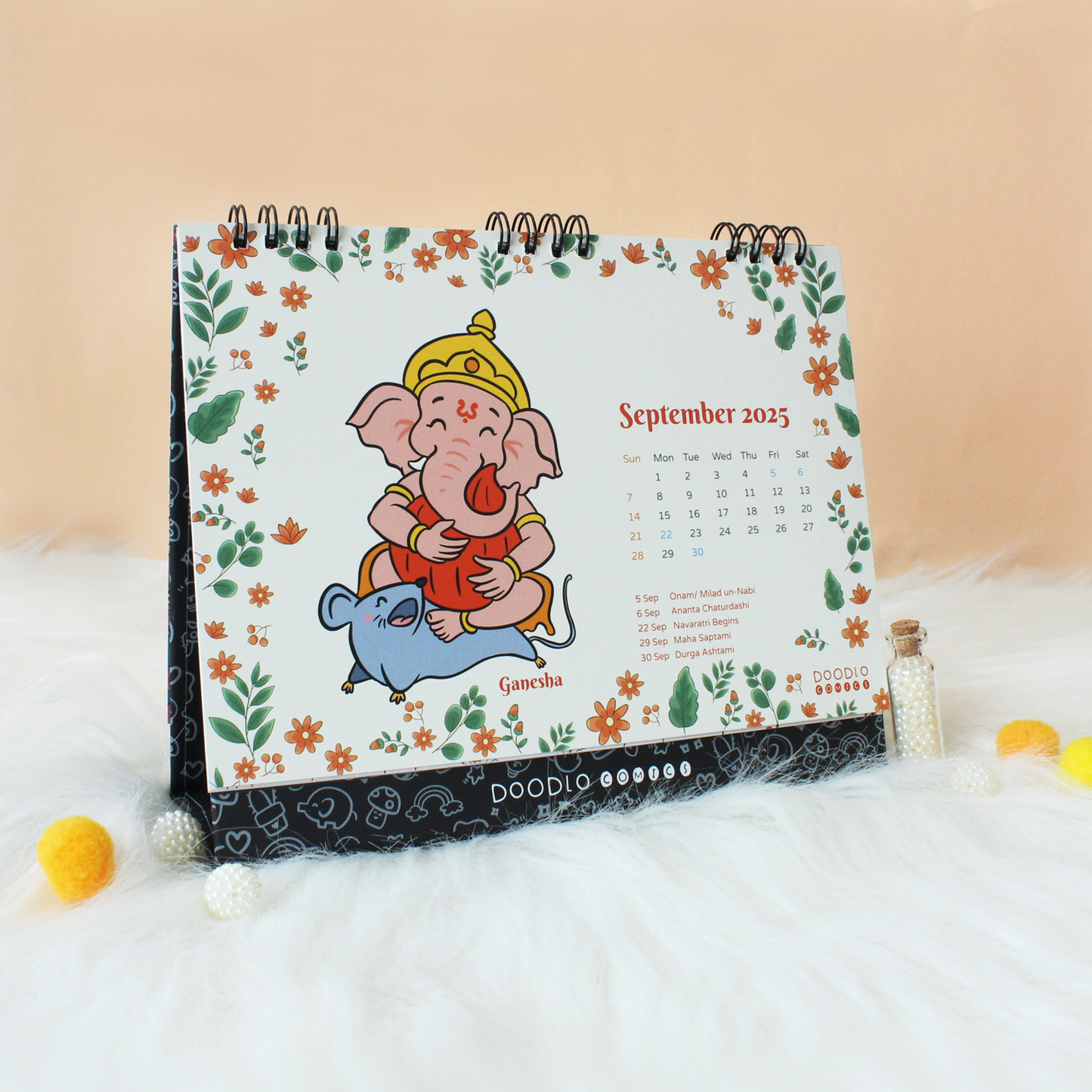 Hindu God Avatar Calendar 2025 and Doodle Notebook Combo – Celebrate Faith & Creativity