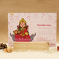 Cute Doodle Hindu God Avatar Wooden Desk Calendar 2024
