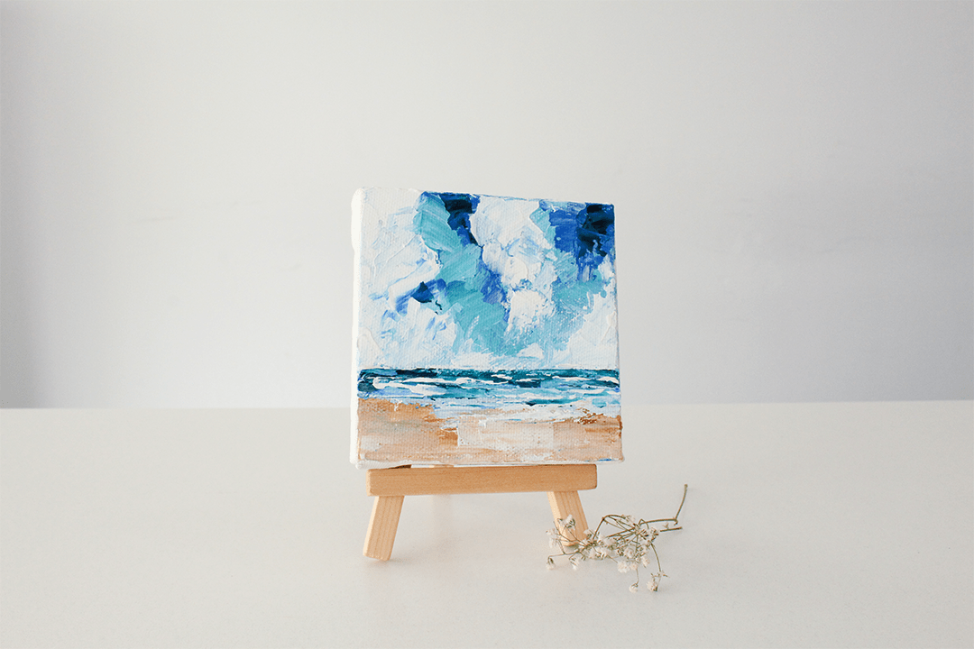 Painting With Mini Easel Stand