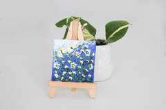 Wildflowers Miniature Painting with Easel Stand